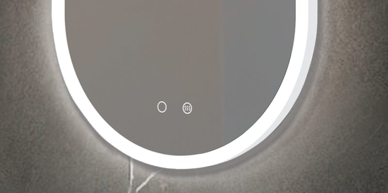 Miroirs Ledimex série Canada avec un éclairage LED réglable, antibuée, capteur tactile, style classique chic, formats variés chez R&D Carrelage et Sanitaire à Gréasque