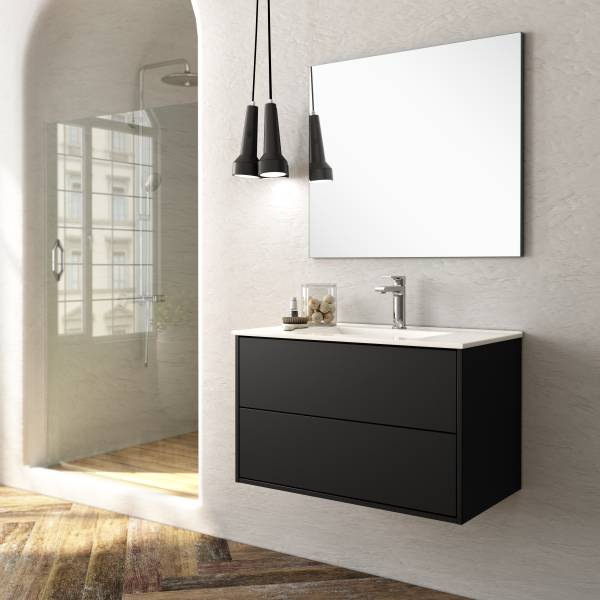 GAMMA- NOIR MAT 600mm 2 tiroirs