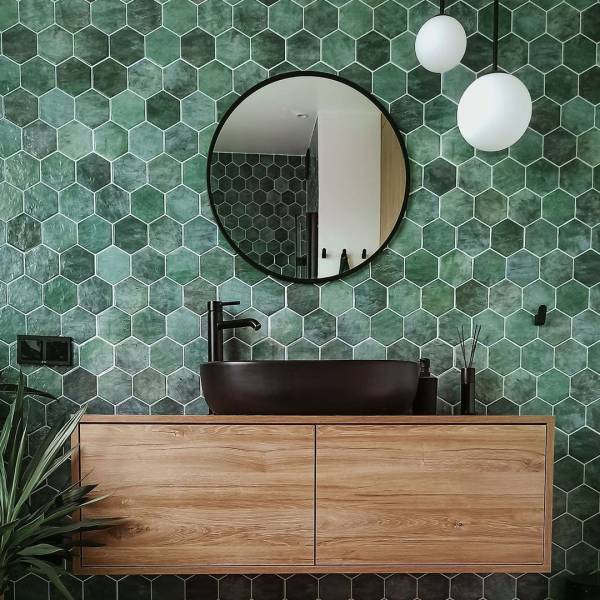 Carrelage hexagonal Realonda série Hex 26,5x51cm en grès cérame décoratif effet zellige, marbre et couleurs modernes pour sols et murs chez R&D Carrelage