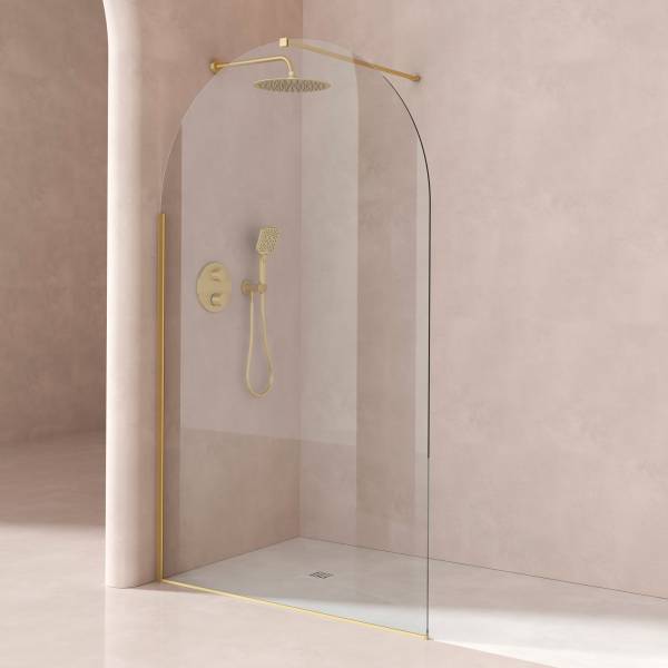 Paroi de douche Hilton finition or brossé