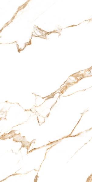 Carrelage Untiles Calacatta Royal 60x120cm effet marbre blanc brillant grès cérame rectifié pour sol et mur intérieur haut de gamme chez R&D Carrelage
