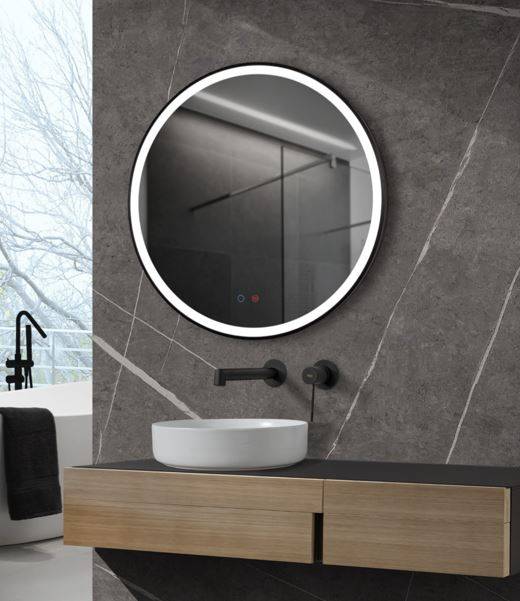 Paris noir mat avec éclairage et antibuée 